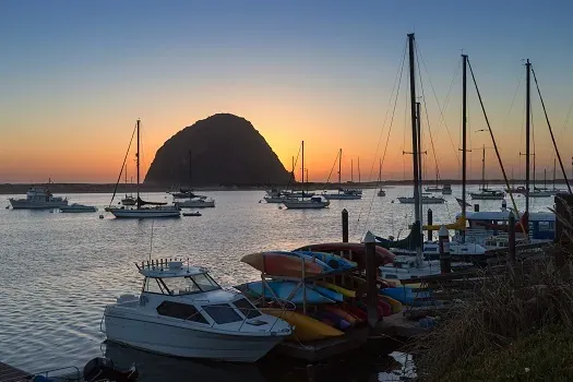 Morro Rock, seen from the bay